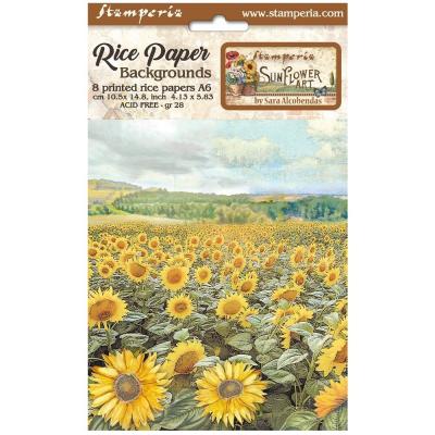 Stamperia Sunflower Art - Rice Paper Backgrounds