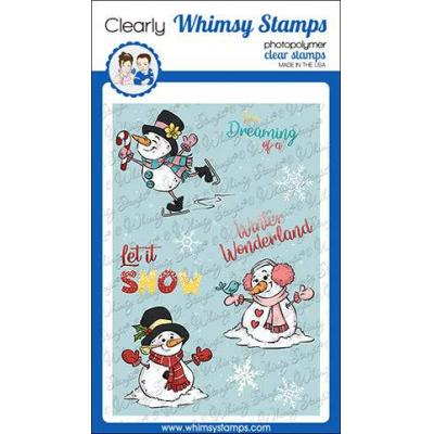 Whimsy Stamps Clear Stamps - Winter Wonderland Snowmen