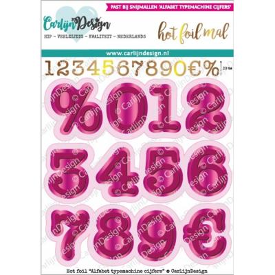 CarlijnDesign Hot Foil Plate - Alphabet Typewriter Numbers