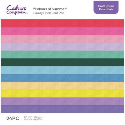 Crafter's Companion Colours of Summer - Luxury Linen Card Pad