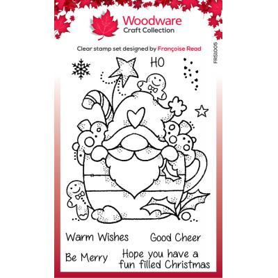 Woodware Stempel - Gnome Christmas Cup
