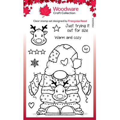 Woodware Stempel - Cozy Gnome Jumper