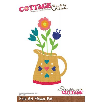 Scrapping Cottage Dies - Folk Art Flower Pot