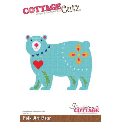 Scrapping Cottage Dies - Folk Art Bear
