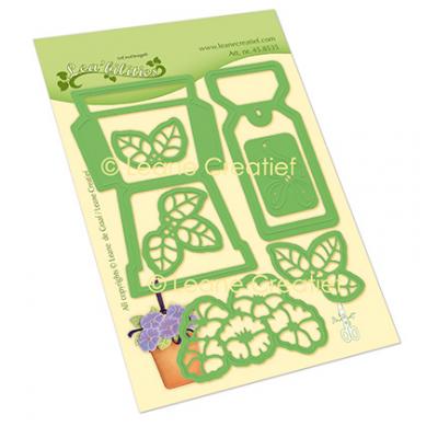 Leane Creatief Cutting Dies - Flower Pot Label Pocket