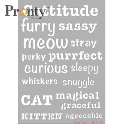 Pronty Stencil - Purrrfect Words