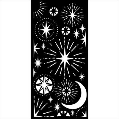 Stamperia Christmas Mixed Media Thick Stencil Christmas Stars and Moon