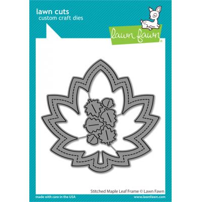 Lawn Fawn Lawn Cuts - Stitched Maple Leaf Frame