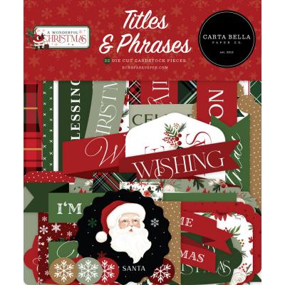 Carta Bella A Wonderful Christmas - Titles & Phrases