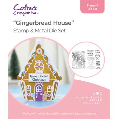 Gemini Shaped Card Base Stamp & Die - Gingerbread House