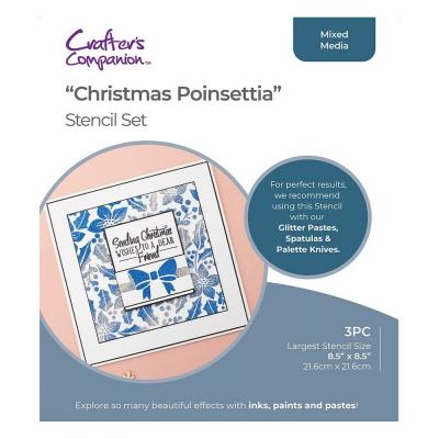 Crafter's Companion Stencil Set - Christmas Poinsettia