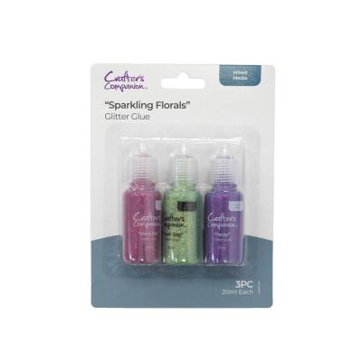 Crafter's Companion Mixed Media Glitter Glue - Sparkling Florals