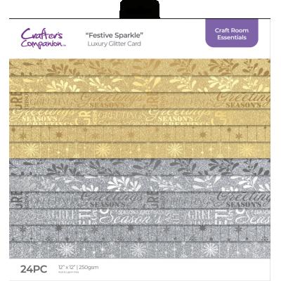 Crafter's Companion Glitter Cardstock - Festive Sparkle