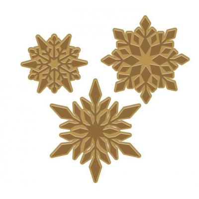 Hero Arts Hot Foil Plate Three Snowflakes
