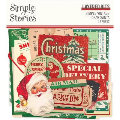 Simple Stories Simple Vintage Dear Santa - Layered Bits & Pieces