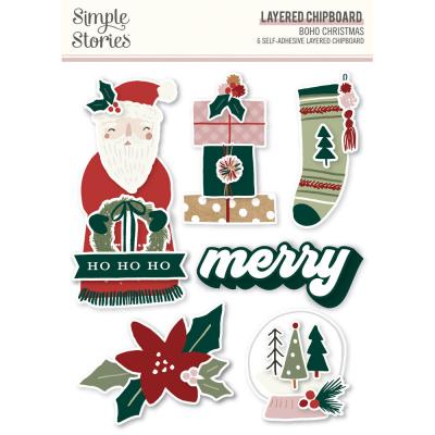 Simple Stories Boho Christmas - Layered Chipboard