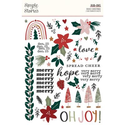 Simple Stories Boho Christmas - Rub-ons