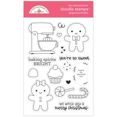 Doodlebug Doodle Stamps - Gingerbread Kisses