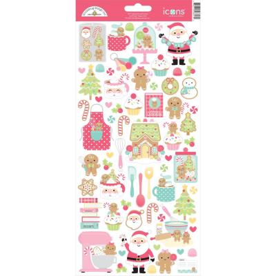 Doodlebug Gingerbread Kisses - Icons Sticker