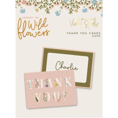 Violet Studio Amongst the Wildflowers - Thank You Cards