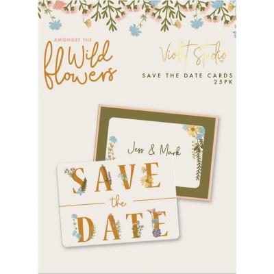 Violet Studio Amongst the Wildflowers - Save The Date
