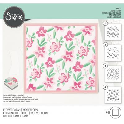 Sizzix Layered Stencils Flower Patch