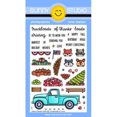 Sunny Studio Stempel Truckloads of Love