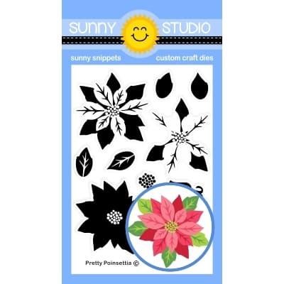 Sunny Studio Stempel Pretty Poinsettia