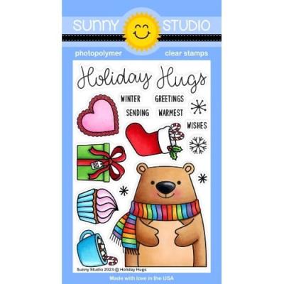 Sunny Studio Stempel Holiday Hugs
