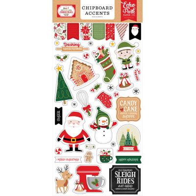 Echo Park Have A Holly Jolly Christmas - Chipboard Accents