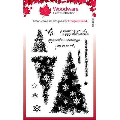 Woodware Stempel Snowflake Trees