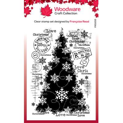 Woodware Stempel Snow Frosted Tree