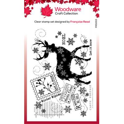 Woodware Stempel Winter Reindeer