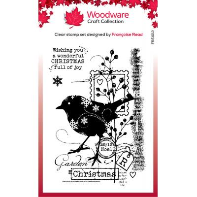 Woodware Stempel Christmas Robin