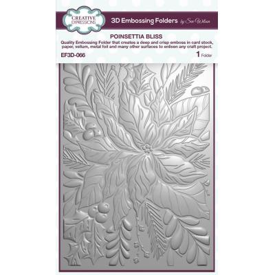 Creative Expressions Sue Wilson 3D Embossing Folder Poinsettia Bliss