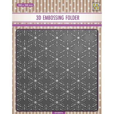 Nellie Snellen 3D Embossing Folder Christmas Snowflakes