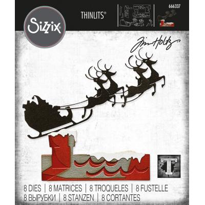 Sizzix Thinlits Die by Tim Holtz Reindeer Sleigh