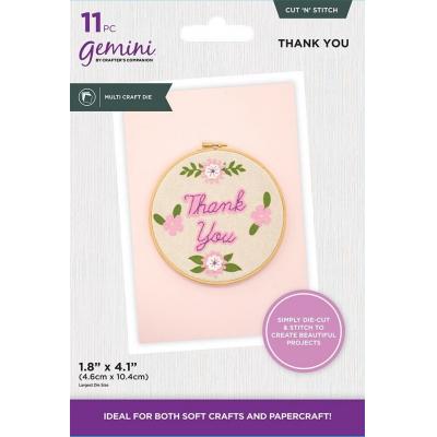 Gemini Cut 'N' Stitch Multi Craft Dies - Thank You