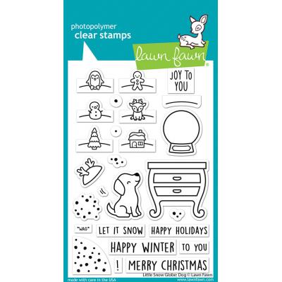 Lawn Fawn Little Snow Globe: Dog - Stempel