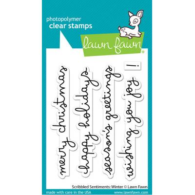 Lawn Fawn Stempel - Scribbled Sentiments: Winter