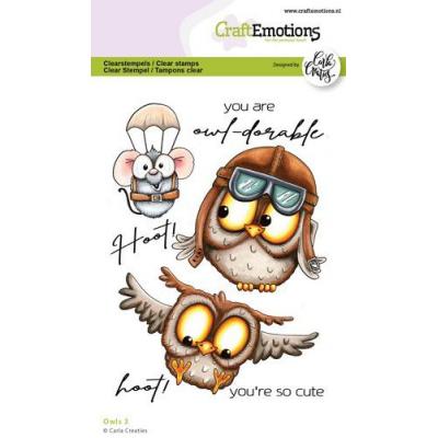 CraftEmotions Stempel - Owls 3