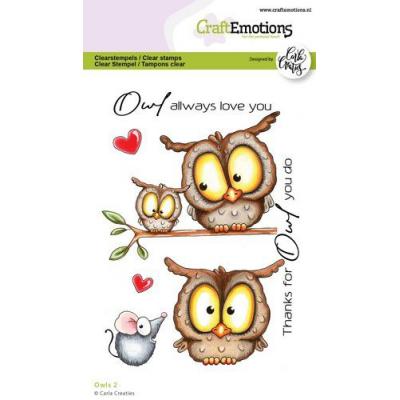 CraftEmotions Stempel - Owls 2