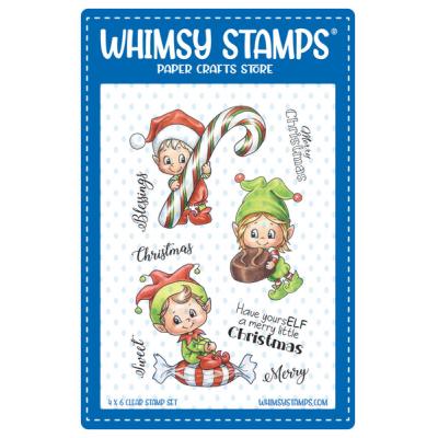 Whimsy Stamps Stempel - Elves on Christmas