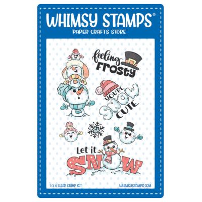 Whimsy Stamps Stempel - Let it Snow Snowmen