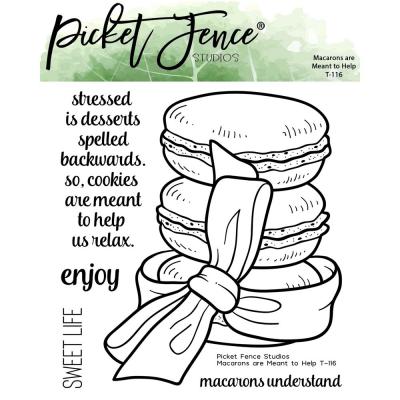 Picket Fence Studios Stempel - Macarons are Meant to Help