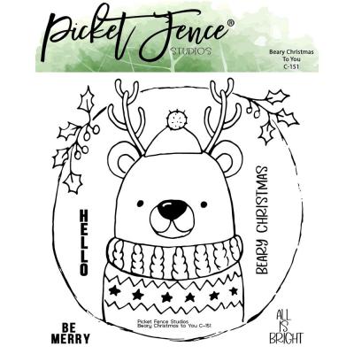 Picket Fence Studios Stempel - Beary Christmas to You