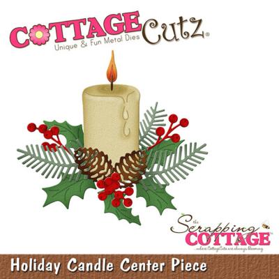Scrapping Cottage Cutz - Holiday Candle Center Piece
