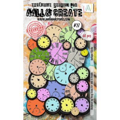 Aall and Create Ephemera Die-Cuts - Antique Clocks