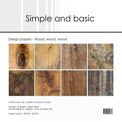 Simple and Basic Paper Pack - Wood, Wood, Wood