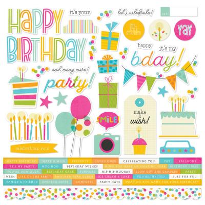Simple Stories Birthday - Cardstock Stickers